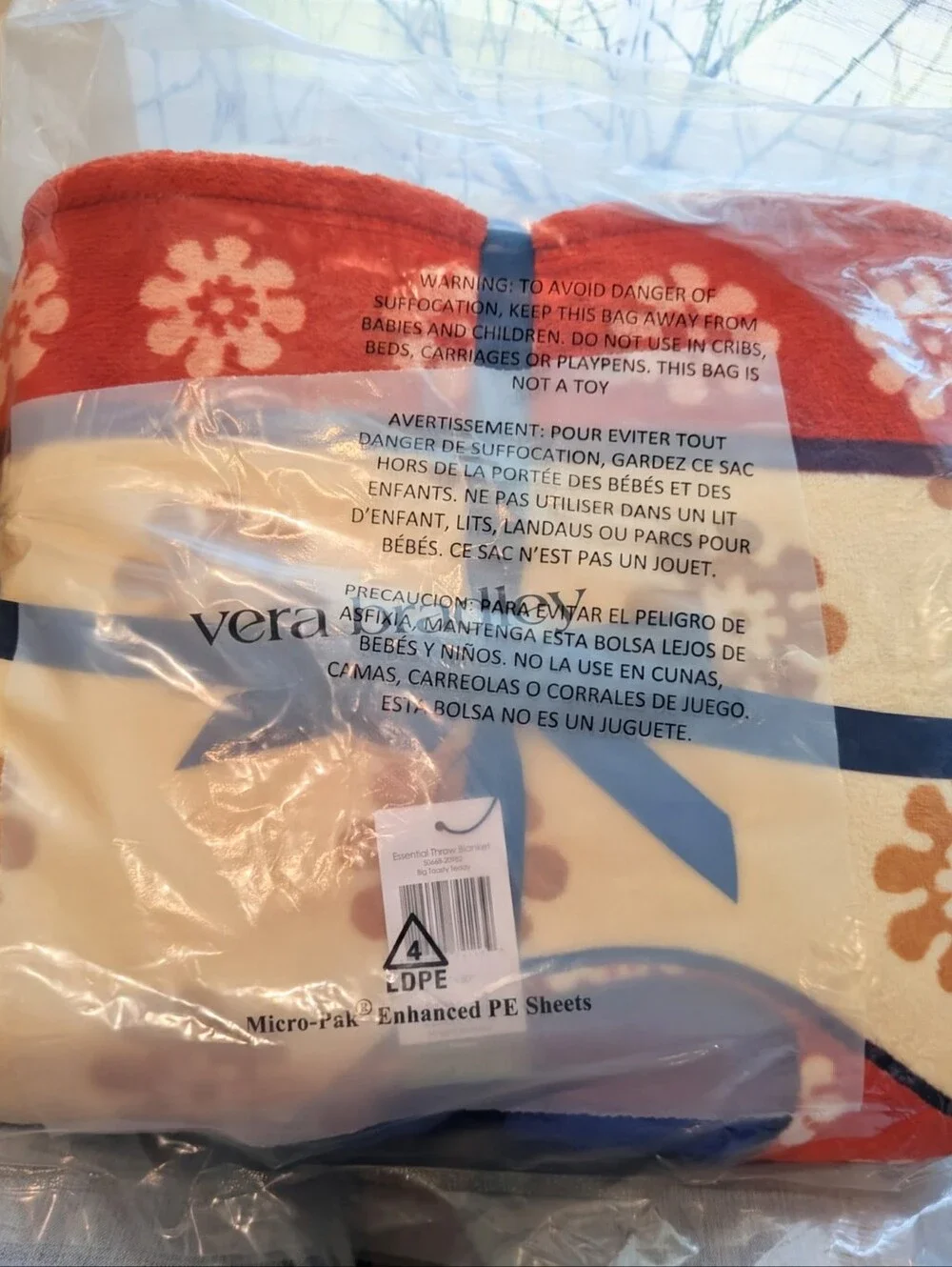 🆕 VERA BRADLEY Fleece Big Toasty Teddy Throw. Sealed!